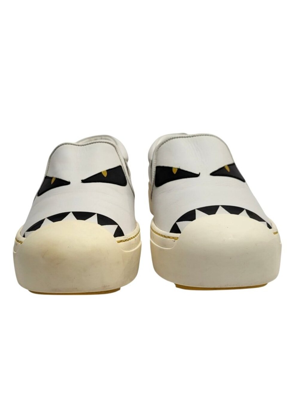 FENDI Bag Bugs Monster Eyes Leather Slip On Sneakers - Picture 5 of 17